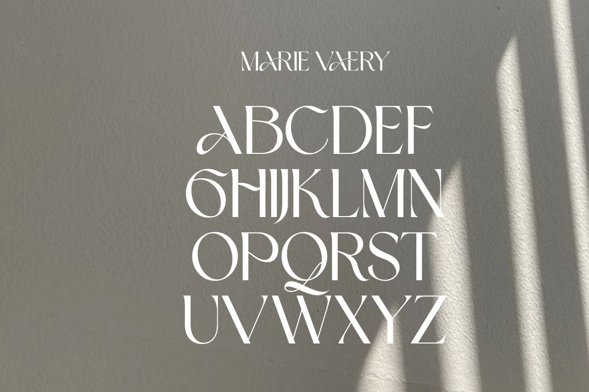 Marie Vaery Luxury Font, a Serif Font by Muntab_Art (Photo 9 of 10)