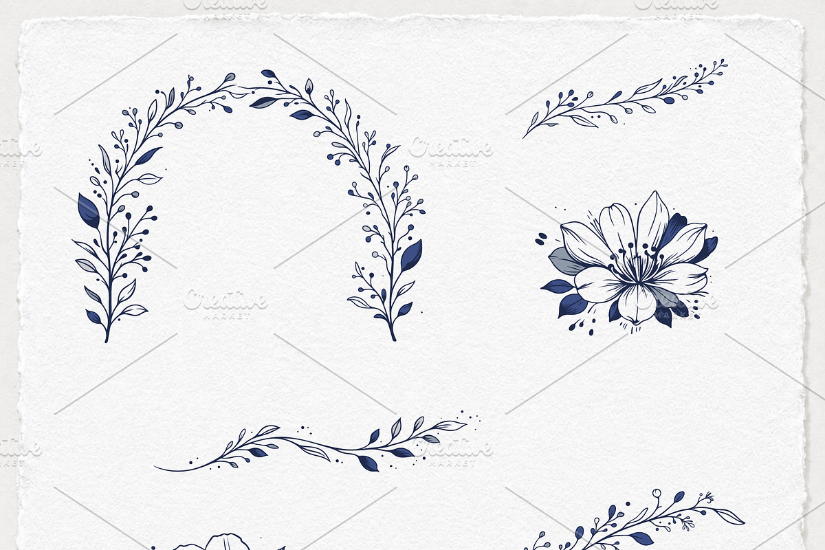 Botanical Hero Elements Collection, an Object Graphic by Christine Krahl (Photo 2 of 3)