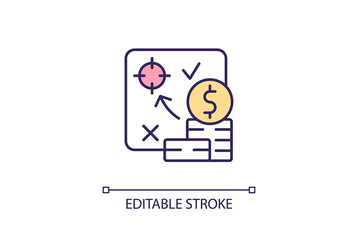 Maintain financial goals RGB color, an Icon by IMG Visuals