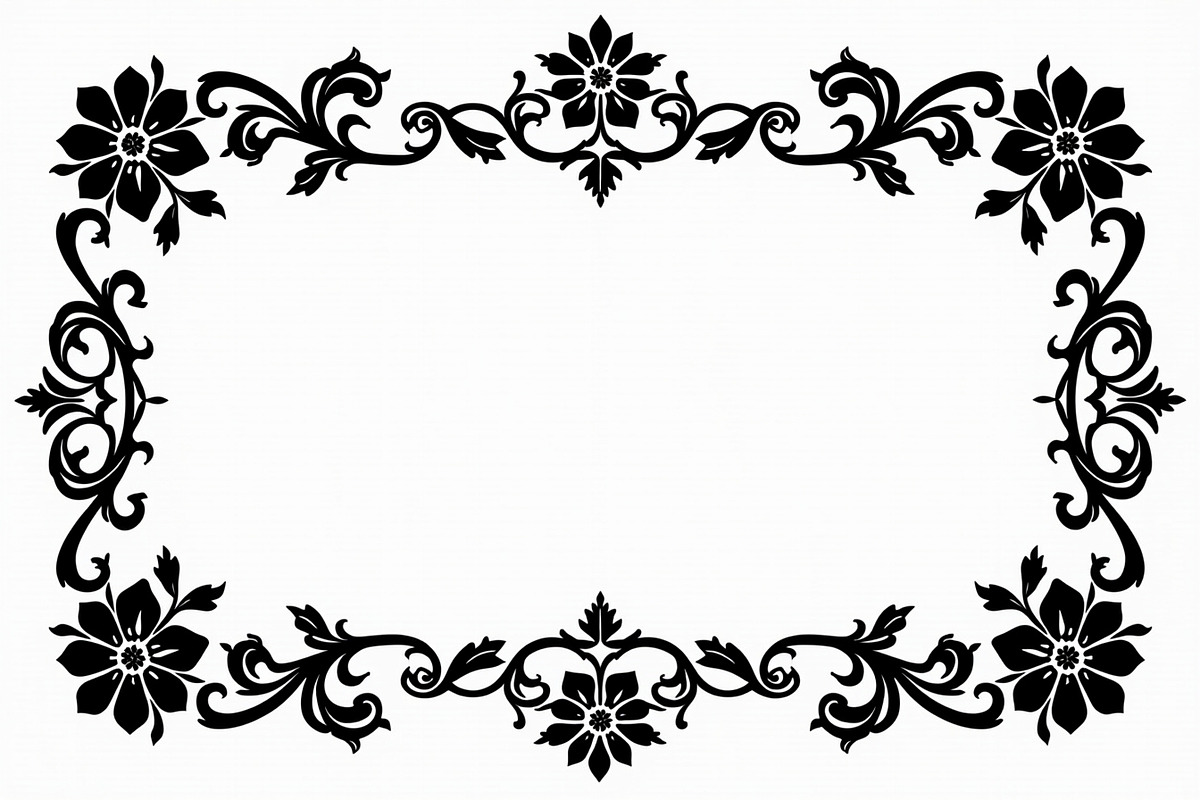 Elegant Floral Border Vector Design,, an Illustration by Amazin_art (Photo 18 of 26)