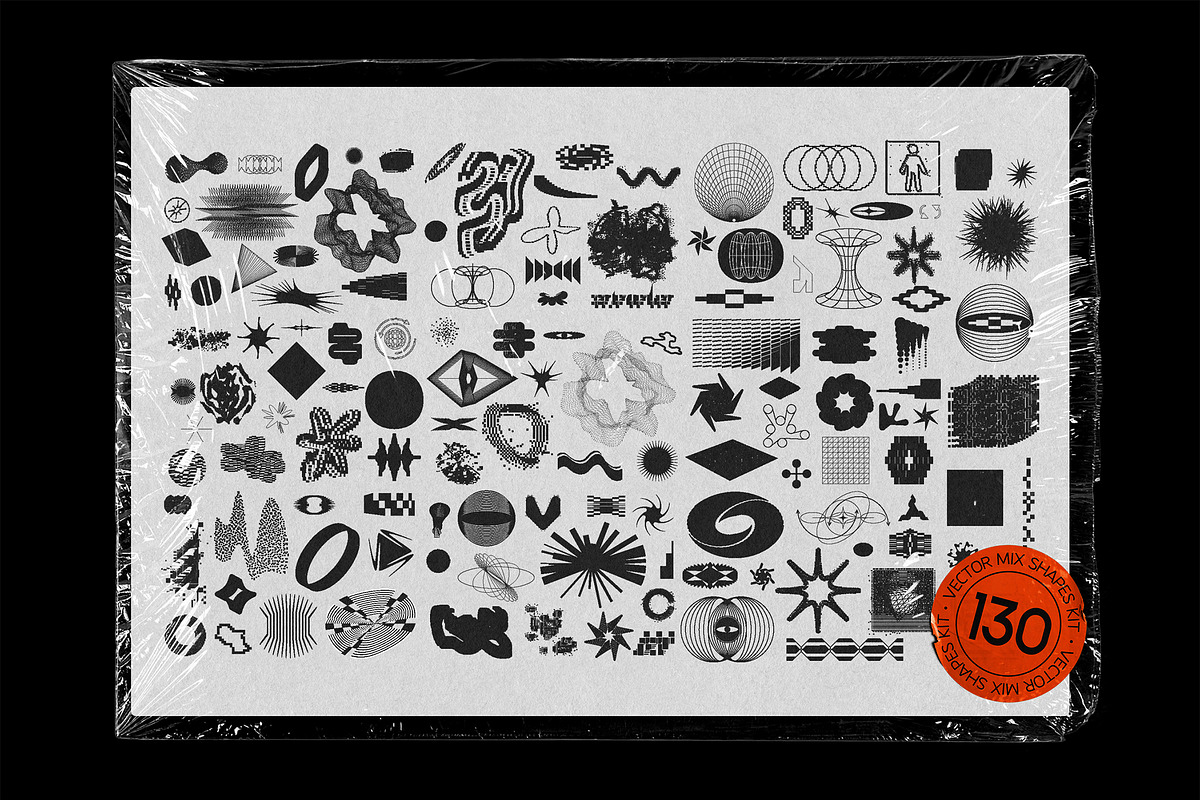 Experimental MIX Shapes Kit, a Graphic by Vanzyst (Photo 1 of 14)