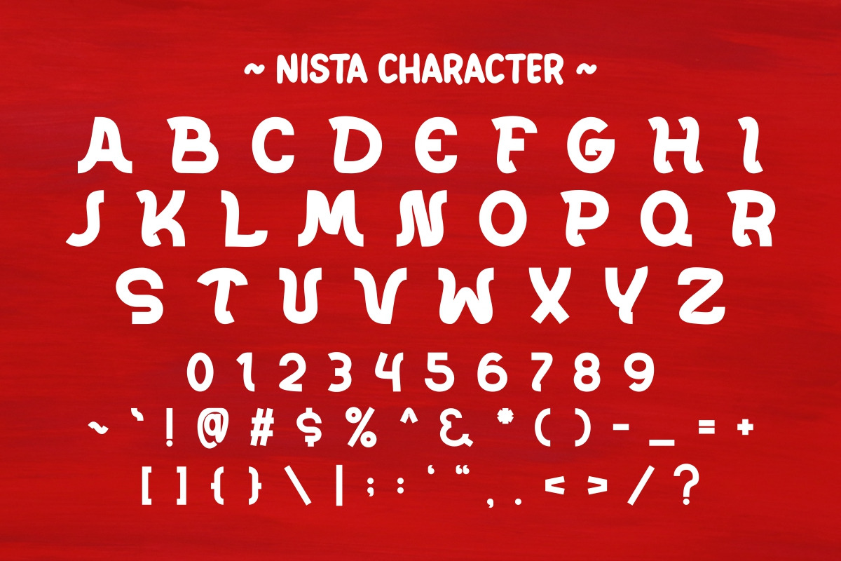 Nista - Quirky Display Font, a Sans Serif Font by Pian45 Studio (Photo 4 of 4)