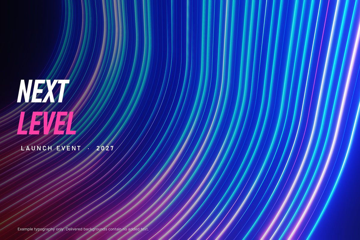 Neon Velocity - 12 JPG Backgrounds, a Background Graphic by Photocreo Michal Bednarek (Photo 5 of 6)