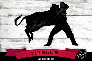 Steer Wrestling Svg File