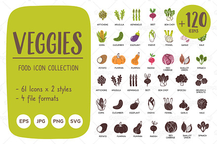 Veggie icon set, an Icon by insemar