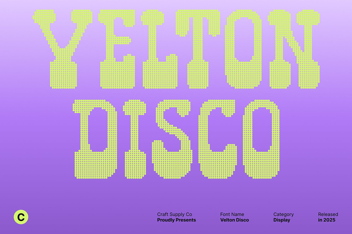 Velton Disco, a Serif Font by Craft Supply Co. (Photo 1 of 8)
