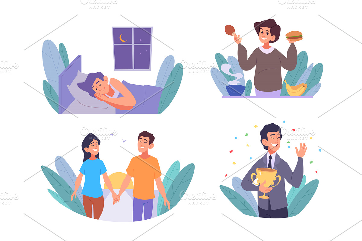 Human needs. Concept illustrations, a Person Illustration by Onyx
