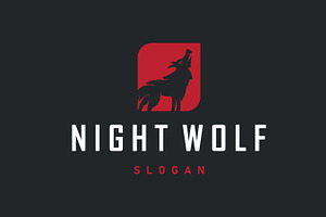 black silhouette design logo wolf, a Branding & Logo Template by Maylianaw28
