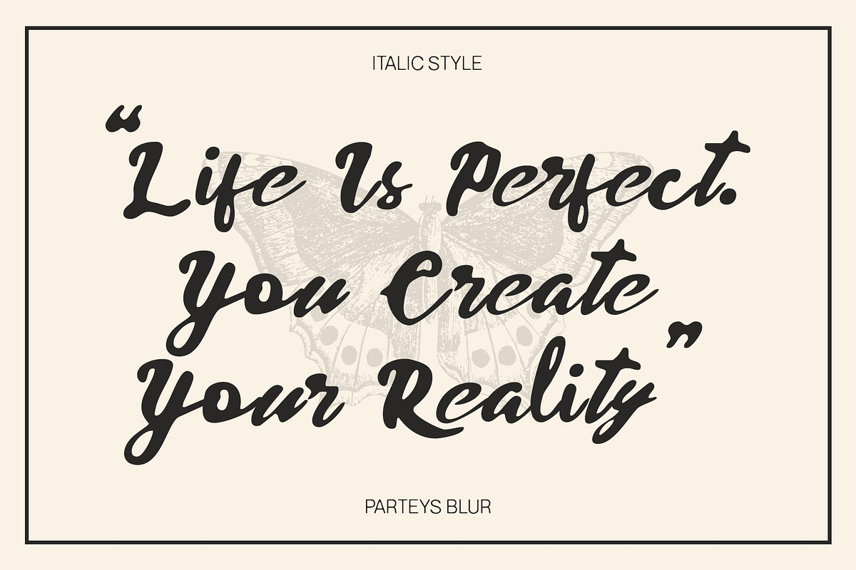 Parteys Blur, a Script Font by Craft Supply Co. (Photo 3 of 8)
