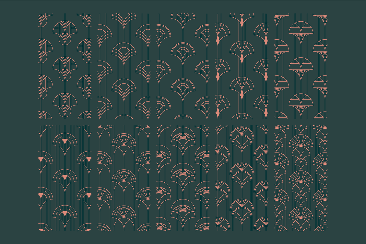 FishScale ArtDeco Patterns V5, a Pattern Graphic by Firowerk (Photo 6 of 7)