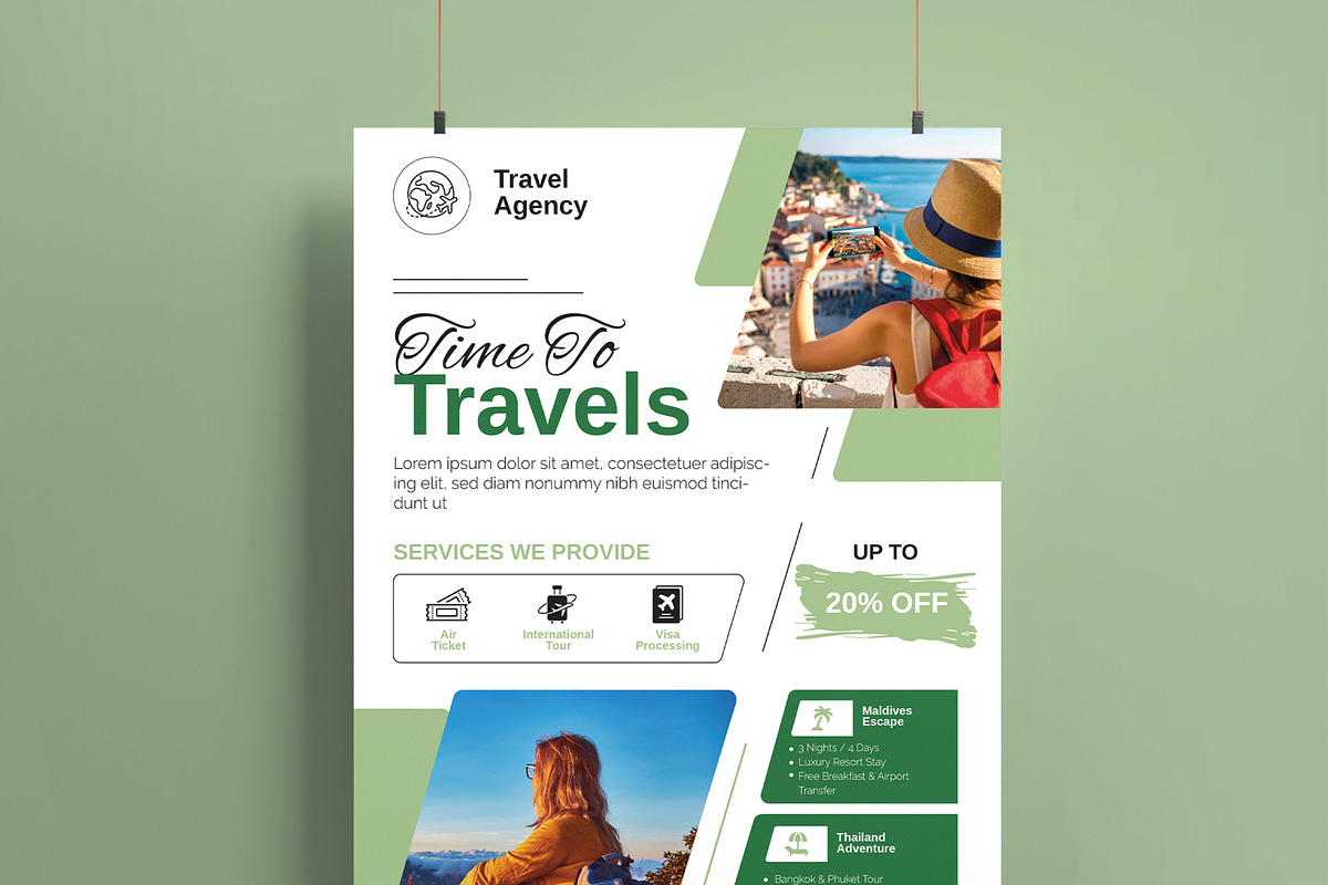 Travel Flyer Template, a Flyer Template by MightyDesign (Photo 2 of 8)