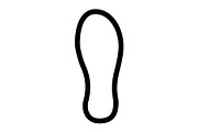 Shoeprint icon design template, an Outline Icon by Sumberpangan (Thumbnail 1 of 3)