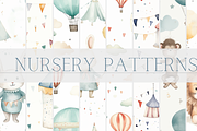 Kids Seamless nursery Patterns, a Pattern Graphic by Sian Elizabeth Designs (Thumbnail 1 of 5)
