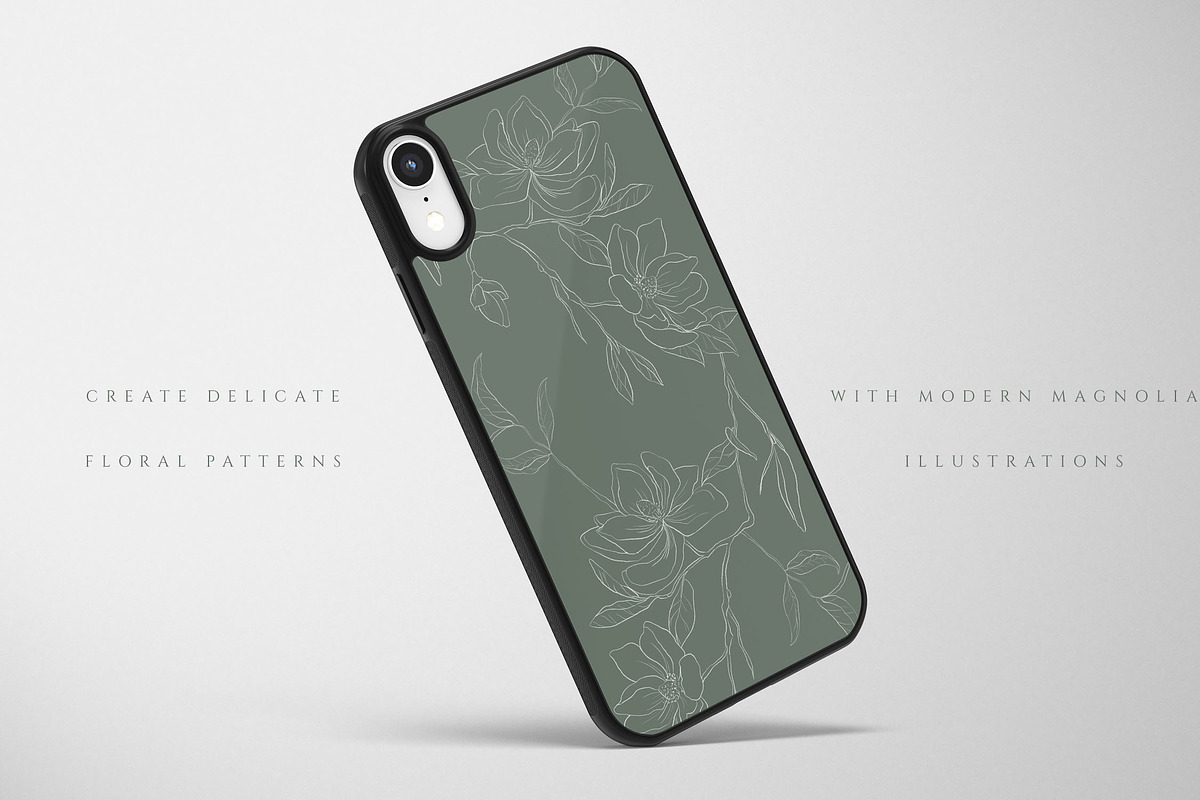 Modern Magnolia Floral Illustrations, an Illustration by Fire Spark Studio (Photo 9 of 9)