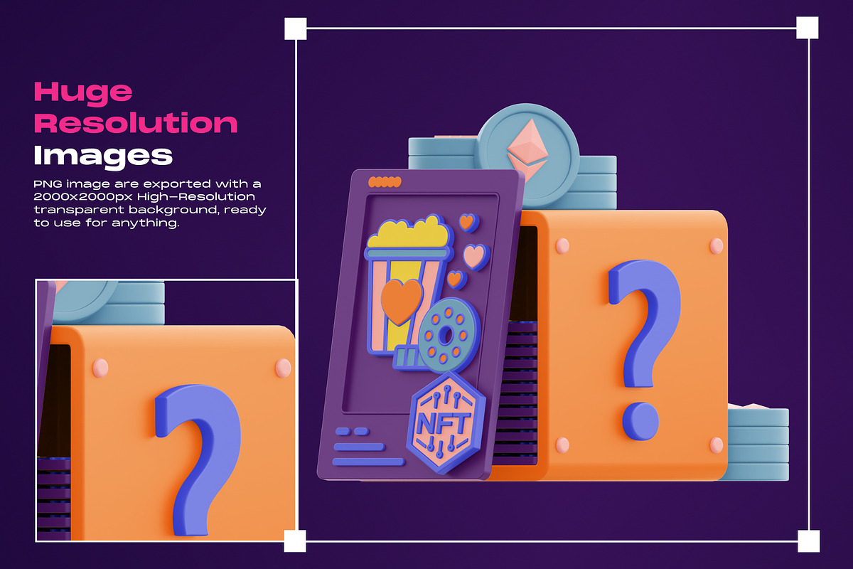 NFT 3D Icon Pack, an Icon by Dope Design (Photo 7 of 8)