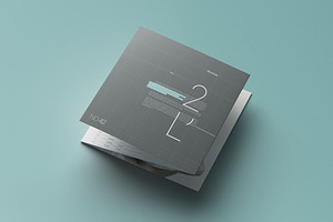 Z-Fold Square Brochure Mockup