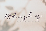 Blushy, a Script Font by Katie Holland (Thumbnail 1 of 6)
