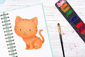 Watercolor Cat Illustrations