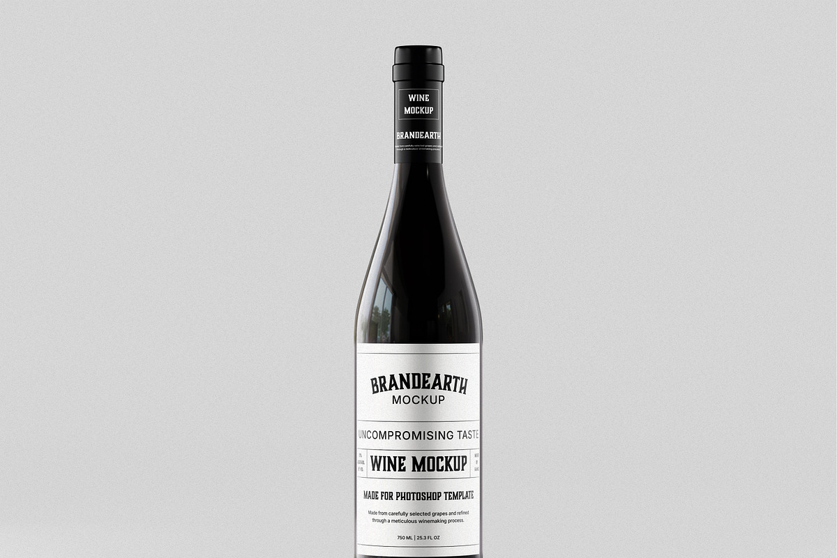 Wine Bottle Mockup, a Packaging Mockup by Brand Earth (Photo 4 of 4)