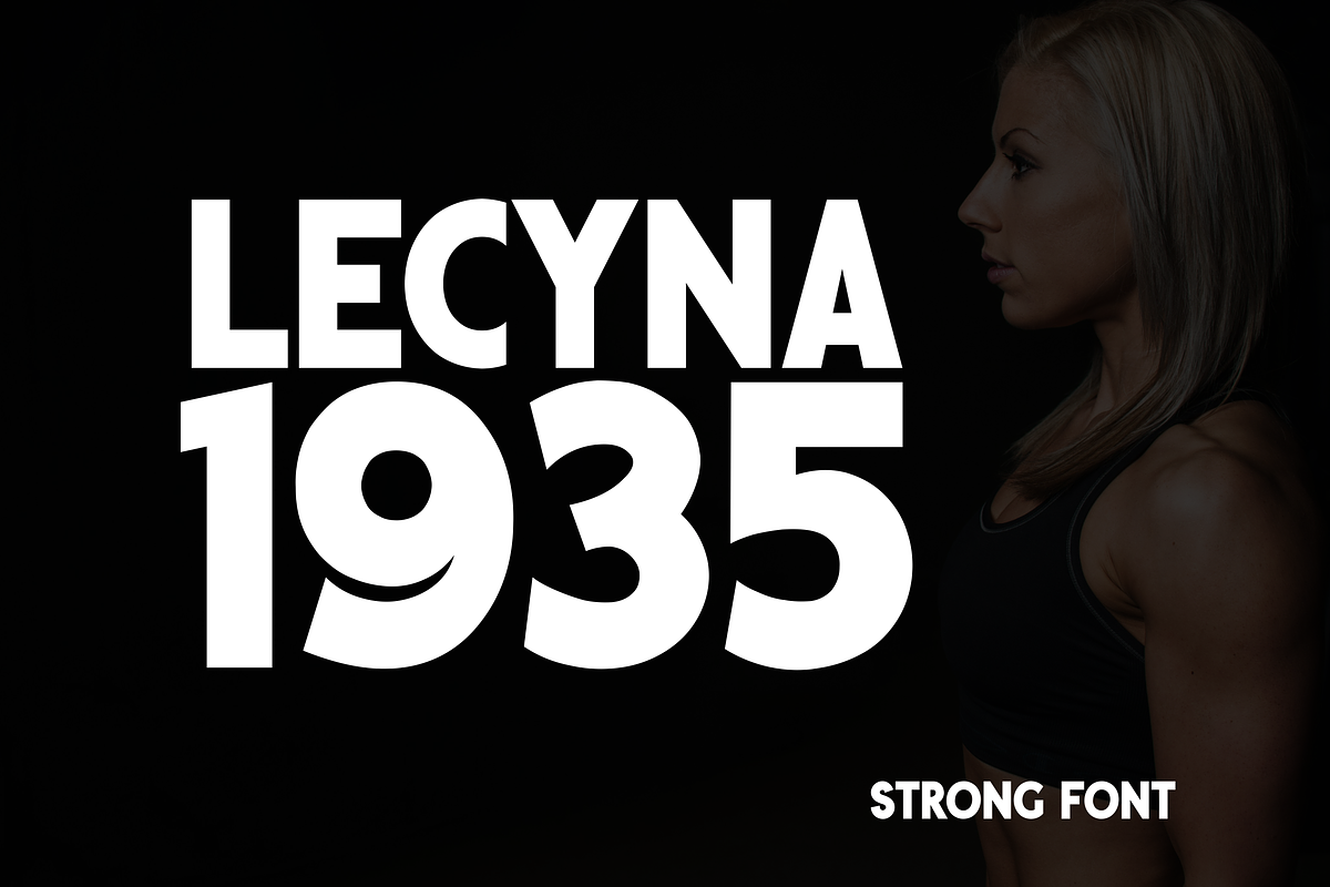 Lecyna 1935 - Strong Font, a Sans Serif Font by Monoletter Studio (Photo 1 of 4)