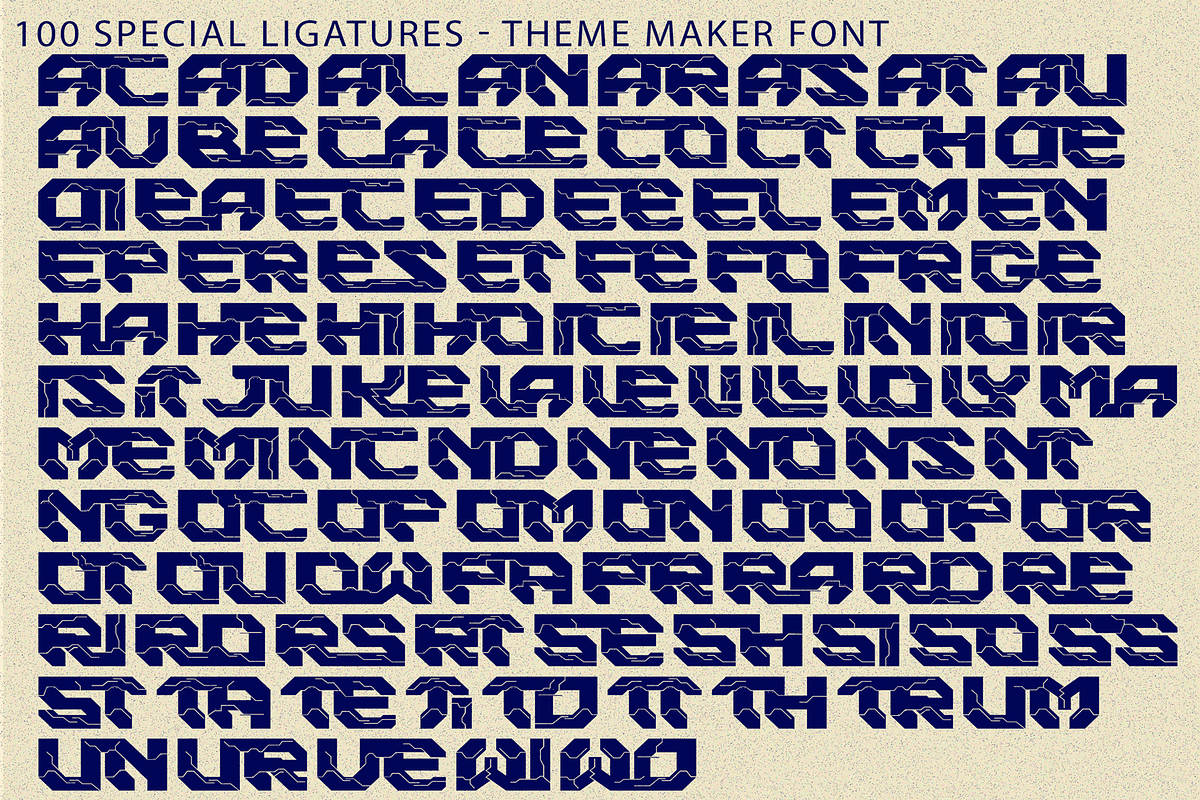THEME MAKER - FUTURISTIC FONT, a Sans Serif Font by 177Studio
