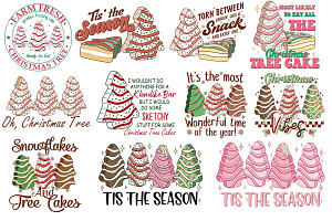 Christmas Tree Cake  PNG Bundle