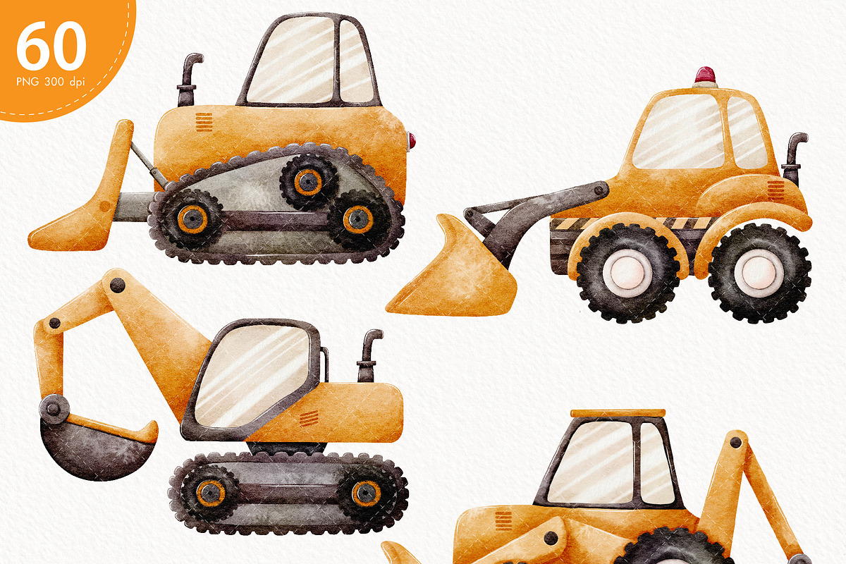 Construction Vehicle Clipart, a Transportation Illustration by TitaLivingArt (Photo 2 of 10)