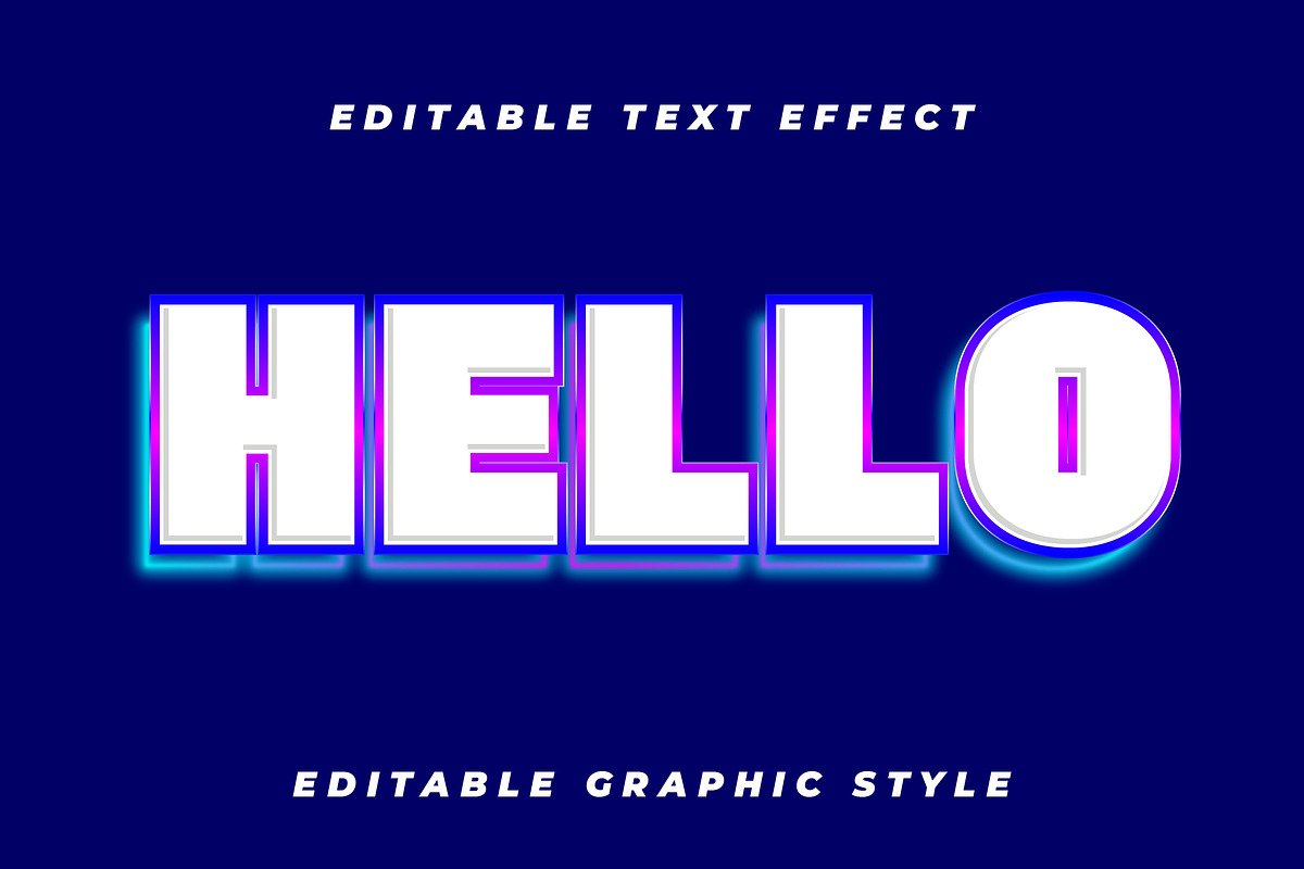 Bold Neon Glow Text Effect