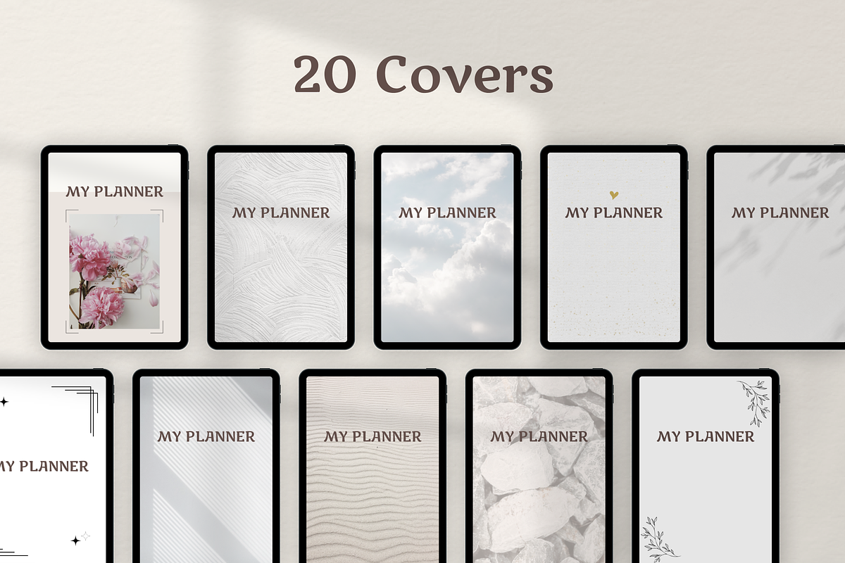 Minimalism Boho Digital Planner, a Templates & Theme by Digital_Mind (Photo 10 of 10)
