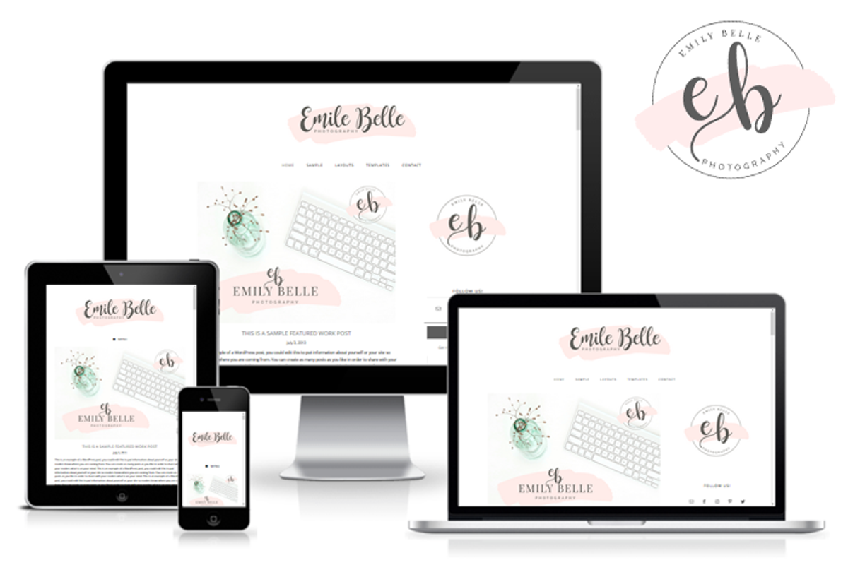 Emily Belle WordPress Theme, a WordPress Template by Wacky Jacqui's Designs (Photo 3 of 4)