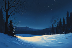 Nature Winter Landscape, a Nature Photo by h.utomo