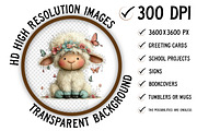 Whimsical Easter Sheep Clipart, an Illustration by Craft Nest (Thumbnail 2 of 11)