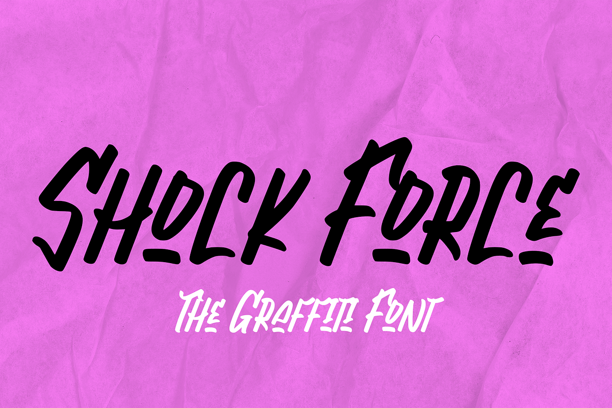 Shock Force - Graffiti Font, a Blackletter Font by MJB Letters (Photo 1 of 10)