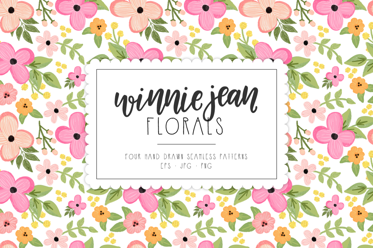 WinnieJean Florals Seamless Patterns, a Pattern Graphic by WinnieJean (Photo 5 of 5)