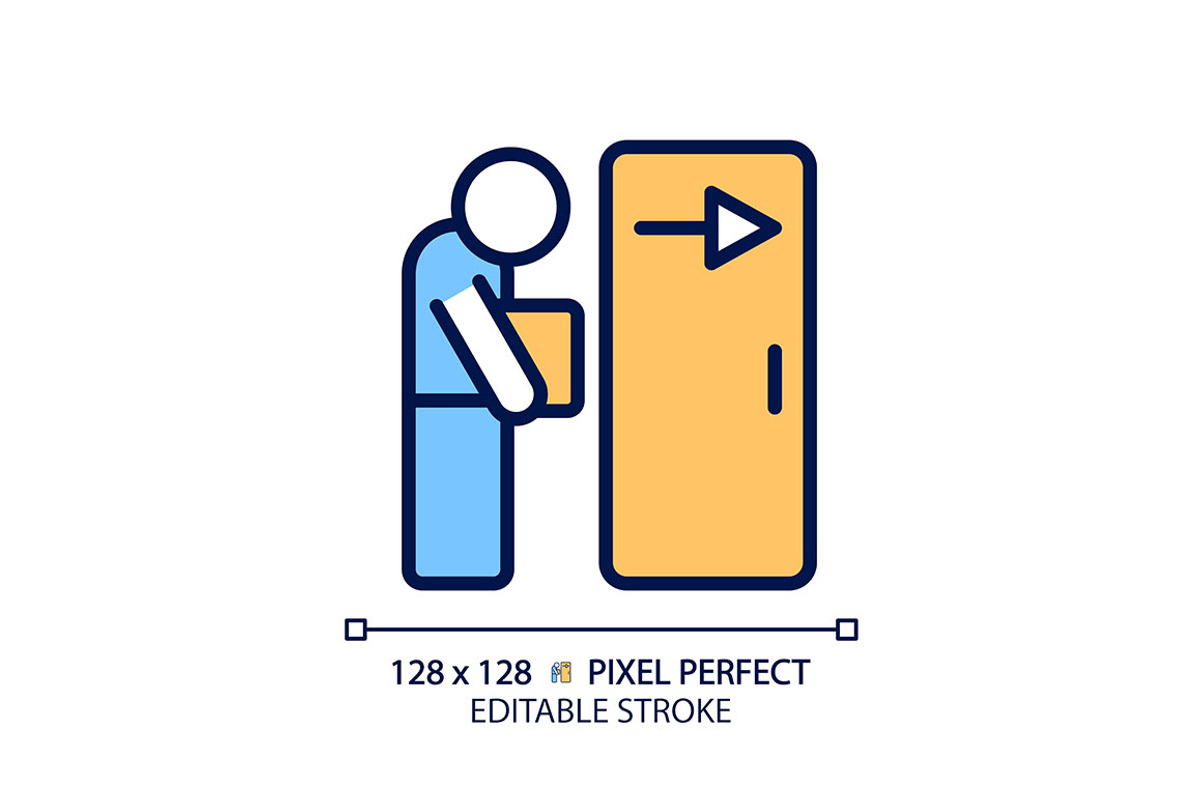 Dismissal pixel perfect RGB color, an Icon by IMG Visuals