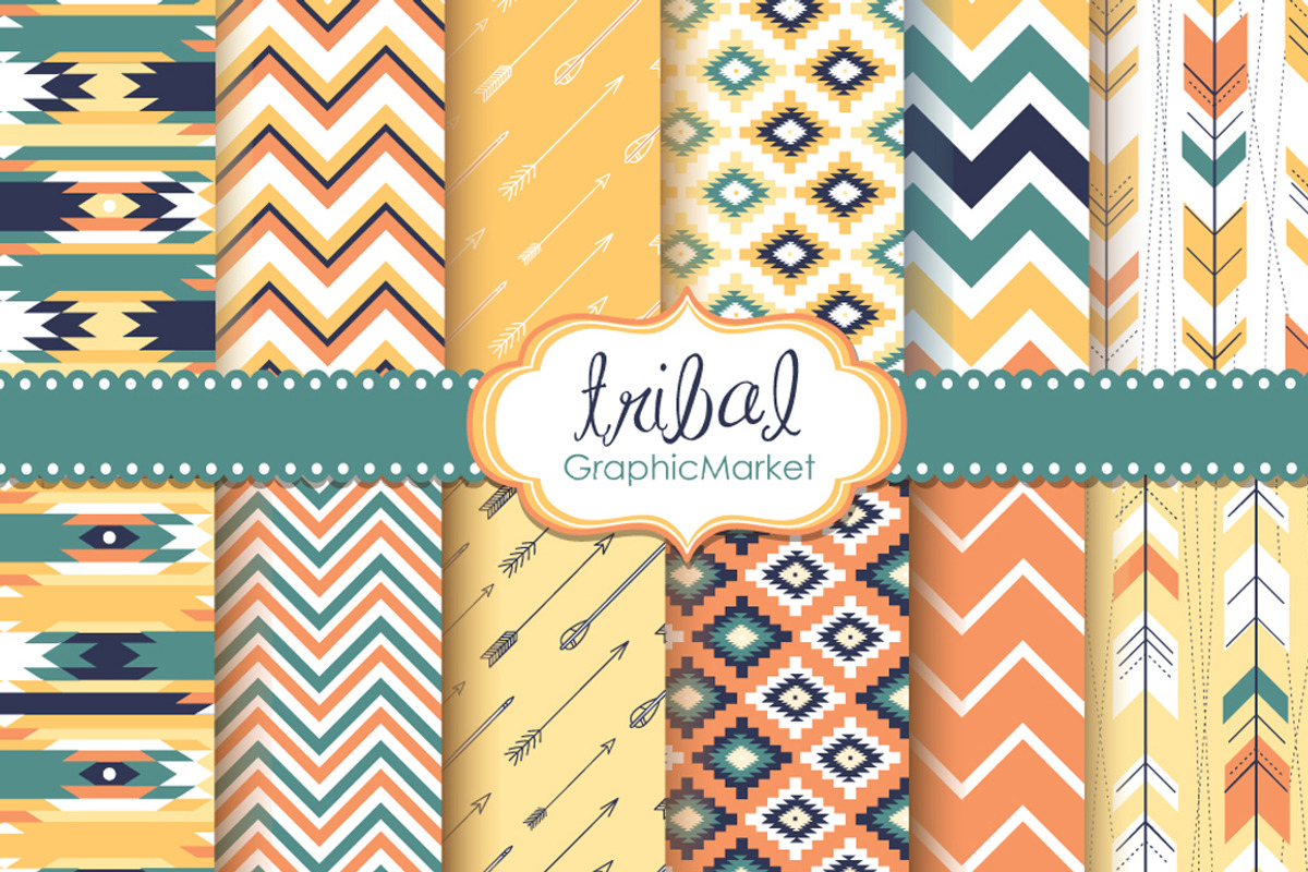 Tribal Backgrounds,Ikat Navajo Aztec