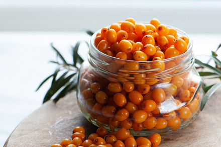 Sea buckthorn berries in a jar, a Food & Drink Photo by WildStrawberry Magic
