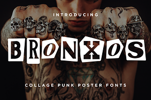 Bronxos – Collage Punk Poster Fonts, a Symbol Font by Konstantine Studio