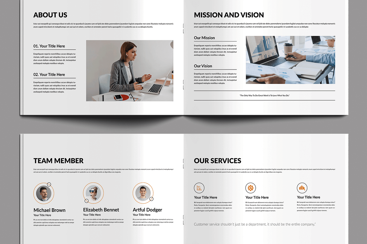 Company Profile Layout, a Brochure Template by MightyDesign (Photo 3 of 8)