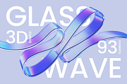 3D Glass Waves - 93 illustrations, an Object Graphic by assetpro.design (Thumbnail 1 of 15)