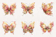 Whimsical Spring Butterfly Clipart, an Illustration by CreationArt (Thumbnail 4 of 10)
