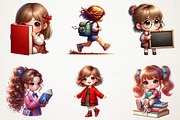 Back To School Cute Doll Sublimation, an Illustration by RobertsArt (Thumbnail 6 of 7)