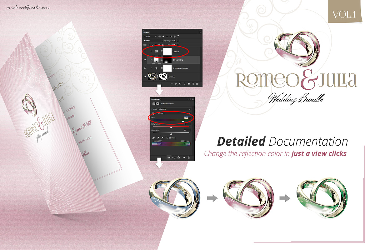 Wedding Bundle Vol.1 - Romeo & Julia, an Invitation Template by easytemplates.store (Photo 3 of 3)
