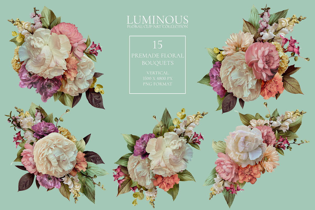 Luminous Floral Clip Art Collection, an Object Graphic by Eclectic Anthology (Photo 14 of 16)