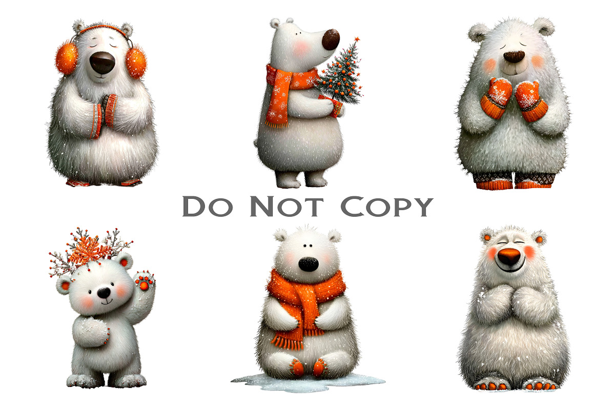 Cute Winter Polar Bear Watercolor, an Illustration by Craft Nest (Photo 7 of 9)