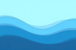 Smooth Blue Ocean Wave Abstract Back