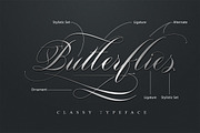 Butterflies, a Script Font by beeART (Thumbnail 2 of 10)