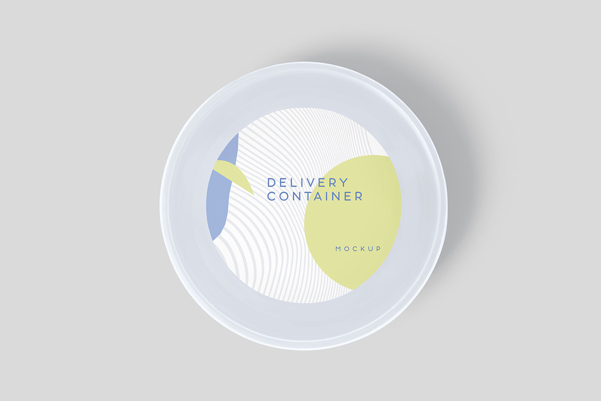 Round Plastic Box Label Mockups, a Cups & Container Mockup by GfxFoundry (Photo 4 of 8)