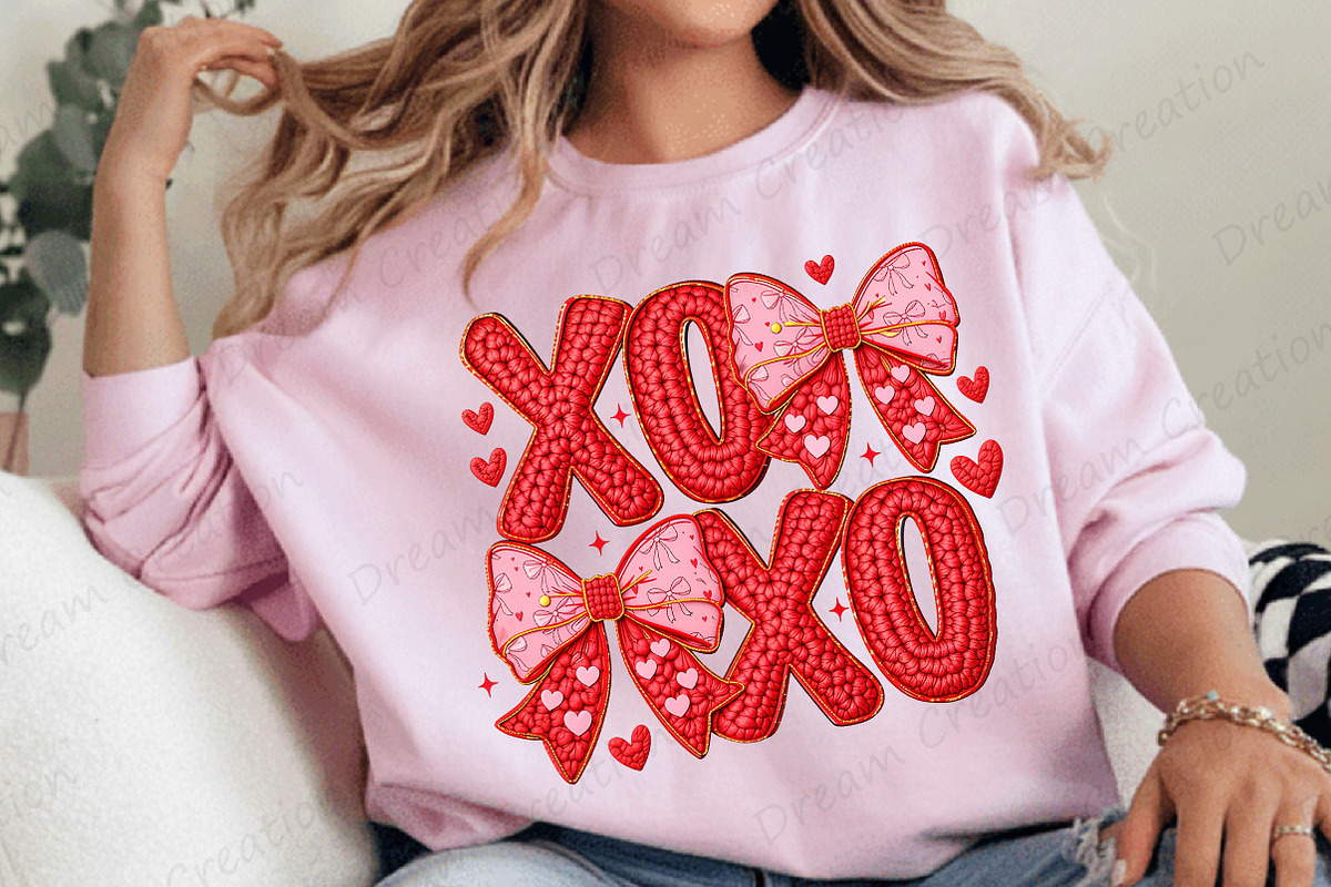 Yarn Crochet Coquette Valentine XOXO, an Illustration by Dream Creation (Photo 3 of 4)