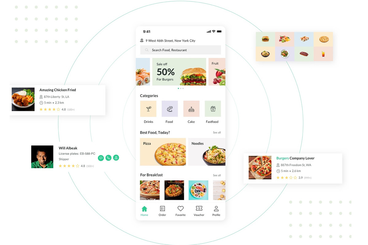 Food Order Delivery Mobile App UI Ki, an App Template by Capi Product (Photo 4 of 9)